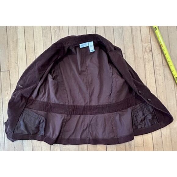 Liz Claiborne Villager Brown Corduroy Womens Cotton Blazer Size 8 - Picture 8 of 11